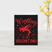 Wrestling ist mein Valentinin-Rotes Liebe Herzchen Karte (Gelbe Blume)
