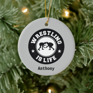 Wrestling ist Weihnachten Keramik Ornament