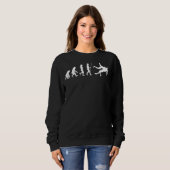 Wrestling Judo Wrestler Human Evolution Sweatshirt (Vorne ganz)