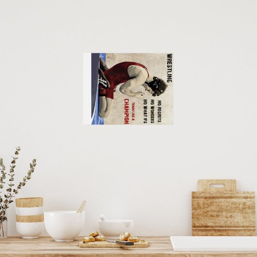 Wrestling - kein Bedauern Poster (Küche)