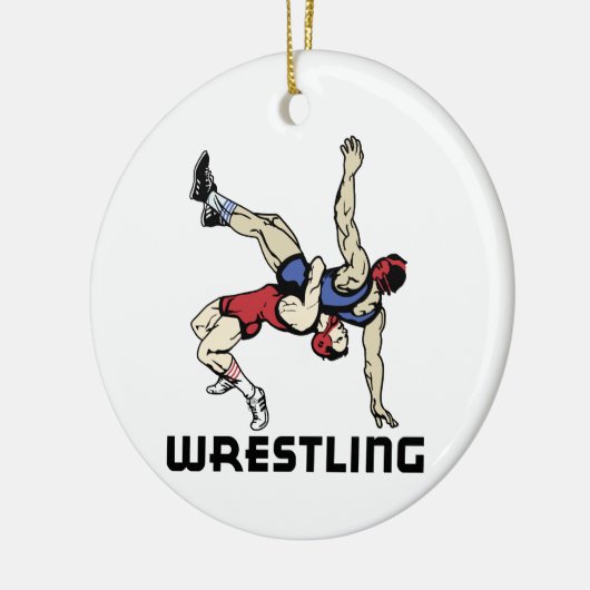 Wrestling Keramik Ornament (Links)