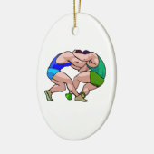 Wrestling-Lock-Grafik Keramikornament (Links)