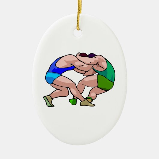 Wrestling-Lock-Grafik Keramikornament (Vorne)