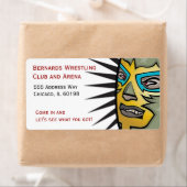 Wrestling Lucha Libre Adressetiketten (Insitu)