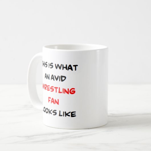 Wrestling-Lüfter, avid Kaffeetasse (Vorderseite Links)