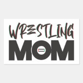 Wrestling-Mama-Aufkleber Rechteckiger Aufkleber (Vorderseite)