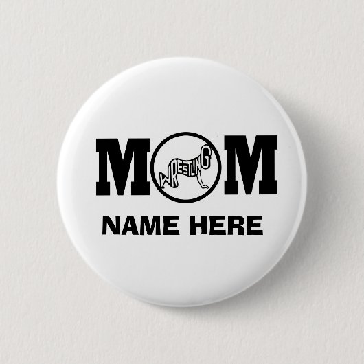 WRESTLING-MAMA-KNOPF (GEWOHNHEIT) BUTTON (Vorderseite)