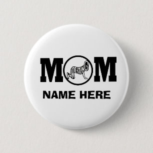 WRESTLING-MAMA-KNOPF (GEWOHNHEIT) BUTTON