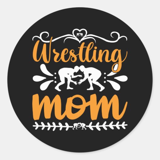 Wrestling Mama Runder Aufkleber (Vorderseite)