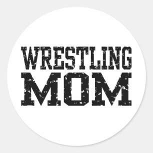 Wrestling Mama Runder Aufkleber