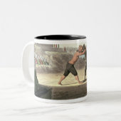 Wrestling-Match, Konstantinopel (w/c auf Papier) Zweifarbige Tasse (Vorderseite Links)