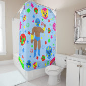 wrestling match lucha libre mask luchador wrestler duschvorhang (Beispiel)