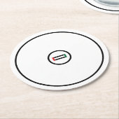 Wrestling-Matte Runder Pappuntersetzer (Angewinkelt)