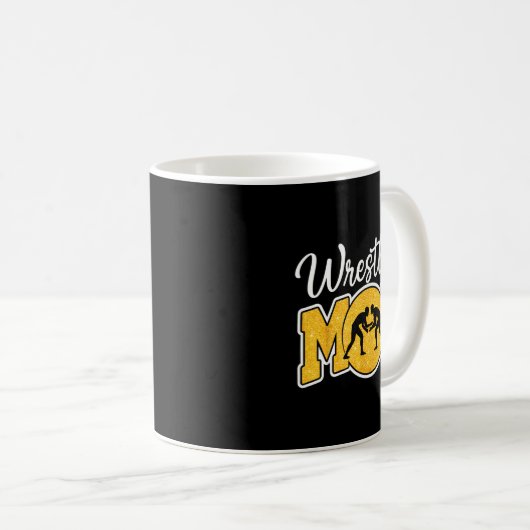 Wrestling Mom Funny Wrestle Wrestler Parent Mother Kaffeetasse (VorderseiteRechts)