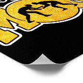 Wrestling Mom Funny Wrestle Wrestler Parent Mother Poster (Ecke)