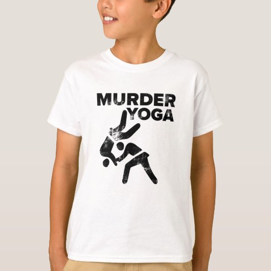 Wrestling Murder Yoga Funny Jiu Jitsu Geschenk T-Shirt (Vorderseite)