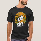 Wrestling Pandas Chinesischer Bambus essen Tiere s T-Shirt (Vorderseite)