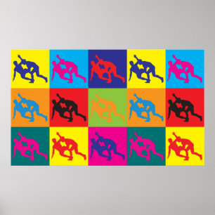 Wrestling-Pop-Kunst Poster