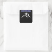 Wrestling Quadratischer Aufkleber (Tasche)
