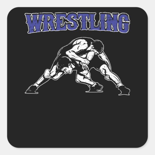Wrestling Quadratischer Aufkleber (Vorderseite)