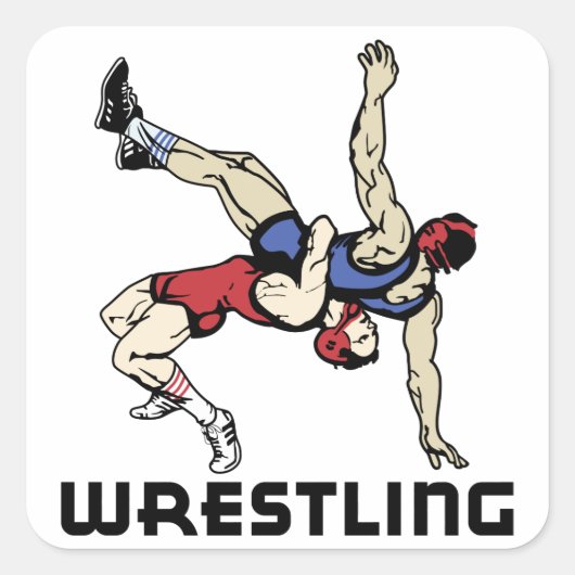 Wrestling Quadratischer Aufkleber (Vorderseite)