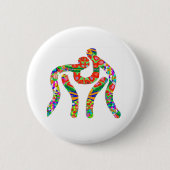 Wrestling-Ringkämpfer-Meister Button (Vorderseite)