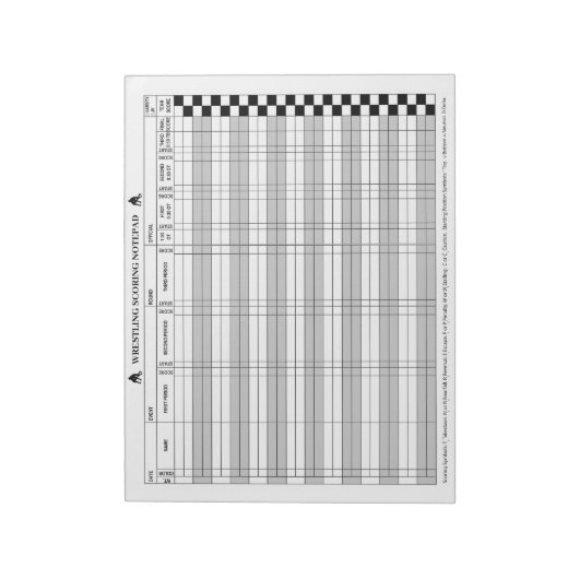 Wrestling-Score-Anzeigen Notizblock (Rotiert)
