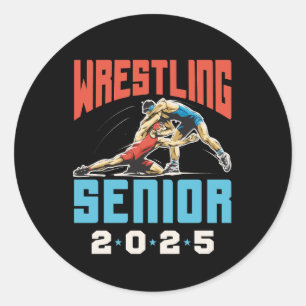 Wrestling Senior Class of 2025 Abschluss Runder Aufkleber
