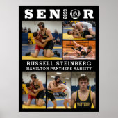 Wrestling Senior Graduate 6 Photo Collage Poster (Vorne)