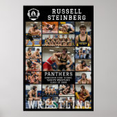 Wrestling Senior Graduation 18 Photo Collage Poster (Vorne)