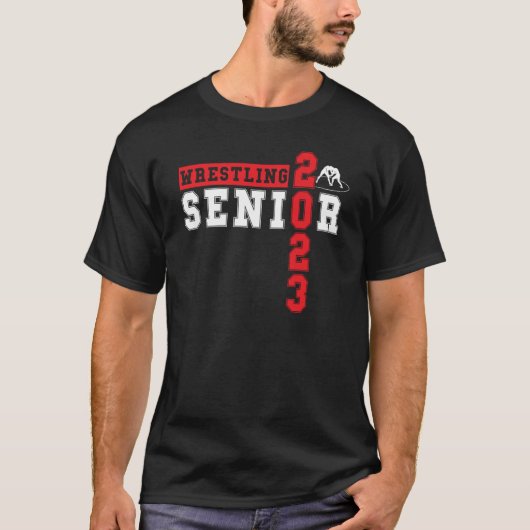 Wrestling Senior Night Senior 2023 Abschluss Wres T-Shirt (Vorderseite)