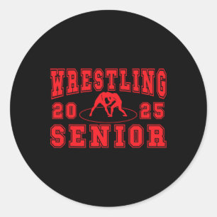 Wrestling Senior Night Wrestling Senior 2025 Gradu Runder Aufkleber