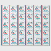 Wrestling Sentiment Name Age Birthday Geschenkpapier (Flach)