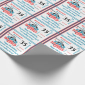 Wrestling Sentiment Name Age Birthday Geschenkpapier (Ecke)