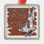 Wrestling-Sieg Silbernes Ornament (Vorne)