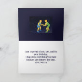 WRESTLING SON BIRTHDAY CARD DANKESKARTE (Innenseite)