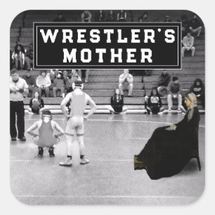 Wrestling Sports Spaß Square Sticker