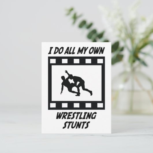 Wrestling Stunts Postkarte (Stehend Vorderseite)