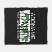 Wrestling Team ADD TEXT School Athlete Wrestler Fleecedecke (Vorderseite (Horizontal))