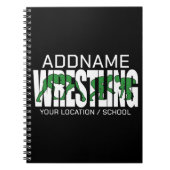 Wrestling Team ADD TEXT School Athlete Wrestler Notizblock (Vorderseite)