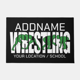 Wrestling Team ADD TEXT School Varsity Wrestler Fußmatte