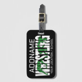 Wrestling Team ADD TEXT School Varsity Wrestler Gepäckanhänger (Vorderseite Vertikal)