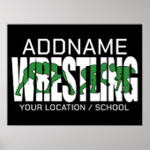 Wrestling Team ADD TEXT School Varsity Wrestler Poster (Vorne)