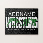 Wrestling Team ADD TEXT School Varsity Wrestler Puzzle (Horizontal)