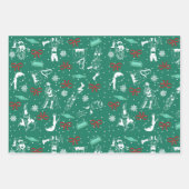 Wrestling themed wrapping paper - variety 3-pack geschenkpapier set (Vorderseite)