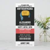 Wrestling-Ticket-Geburtstagsfeier Einladung (Stehend Vorderseite)