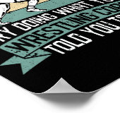 Wrestling Trainer Funny Sport Wrestling Trainer Poster (Ecke)