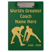 Wrestling-Trainer-Geschenke mit Ihren FARBEN und Klemmbrett (Vorderseite)