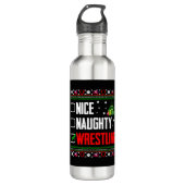 Wrestling Ugly Christmas Edelstahlflasche (Vorderseite)