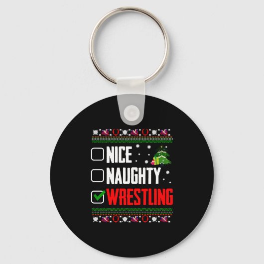 Wrestling Ugly Christmas Schlüsselanhänger (Vorderseite)